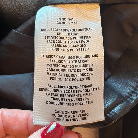 Levi’s Faux Leather Moto Belted Jacket - Picture 9 of 10